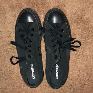 Lightly loved Low all black Converse
